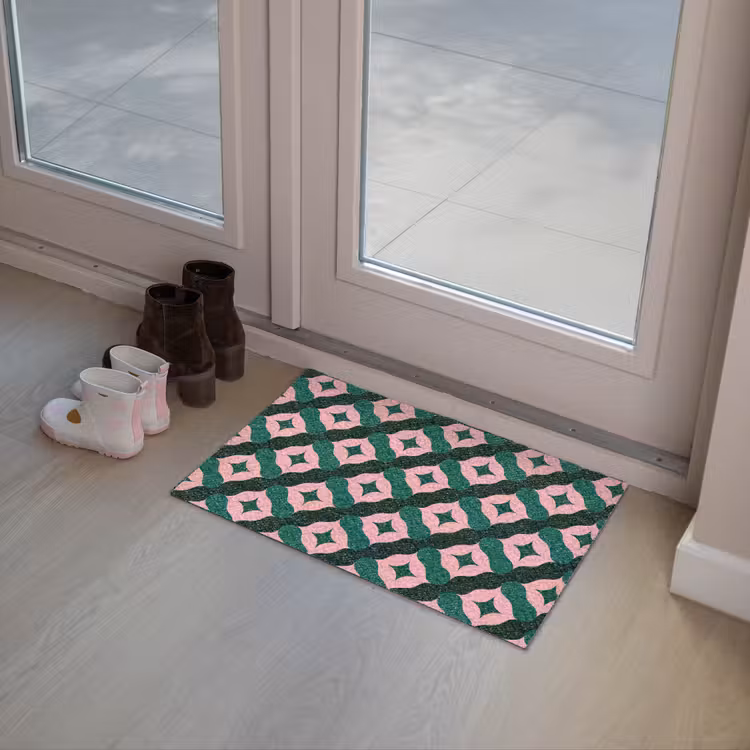 Deurmat - Groen - Roze - Retro - Sterren — 8