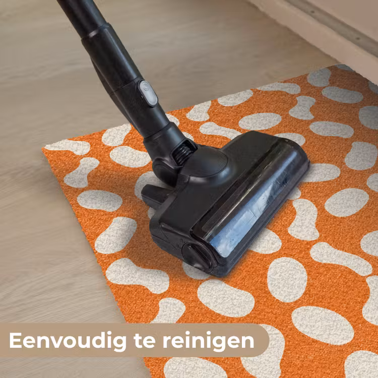 Deurmat - Oranje - Organische vormen - Wit — 9