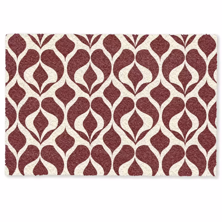 Deurmat - Rood - Druppelpatroon - Grafisch — 1