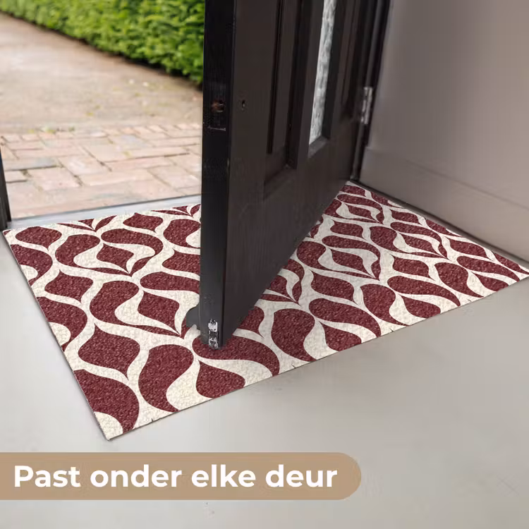 Deurmat - Rood - Druppelpatroon - Grafisch — 7