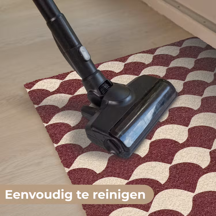 Deurmat - Rood - Tegelpatroon - Crème — 9