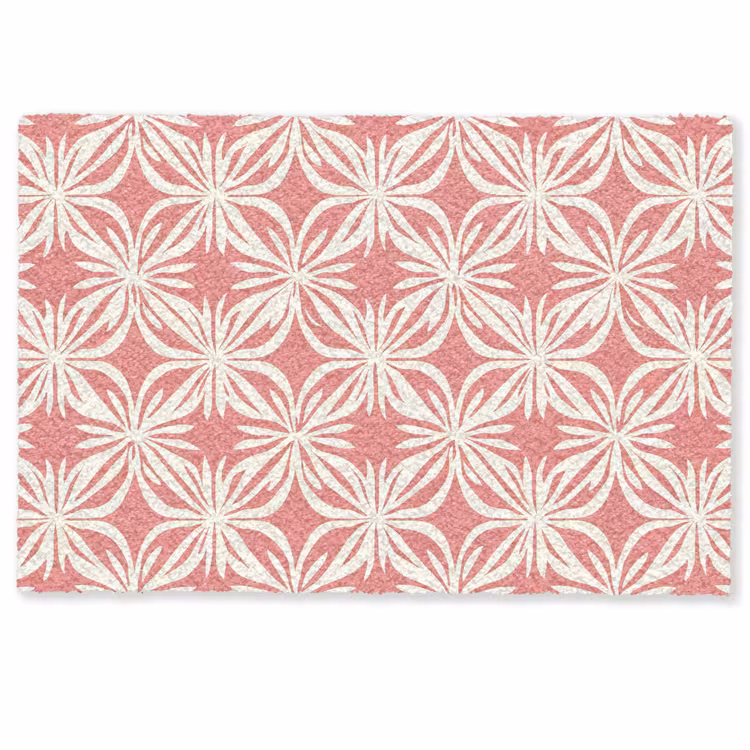 Deurmat - Roze - Bloemenmotief - Wit - Modern — 1