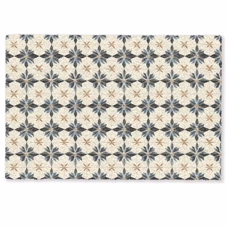 Deurmat - Sierlijk - Ornament - Blauw — 1