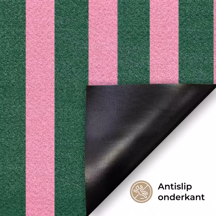 Deurmat - Verticale strepen - Groen - Roze — 6
