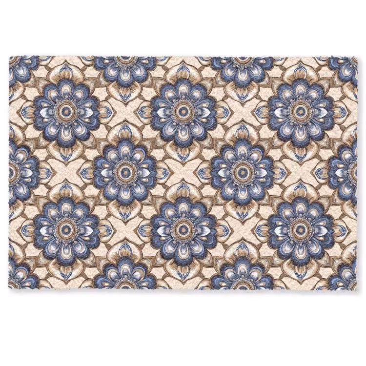 Deurmat - Floraal - Ornament - Blauw — 1