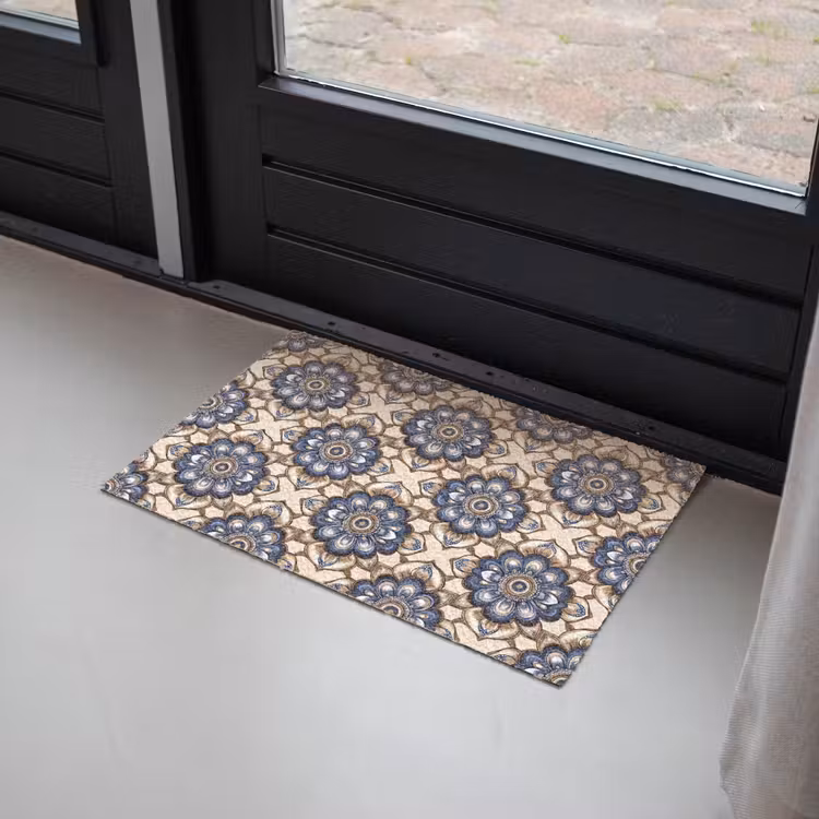 Deurmat - Floraal - Ornament - Blauw — 2