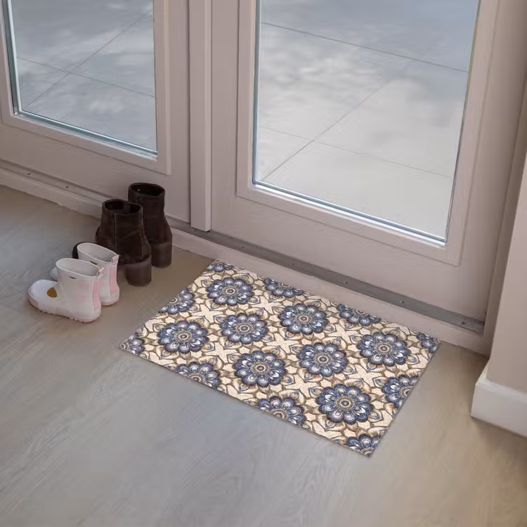 Deurmat - Floraal - Ornament - Blauw — 8
