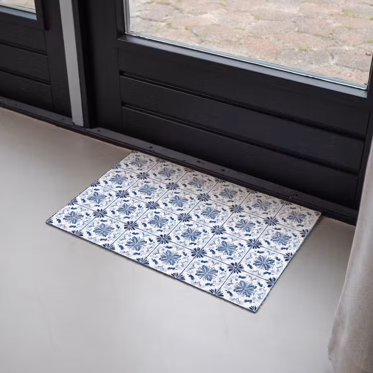 Deurmat - Patroon - Tegel - Blauw — 2