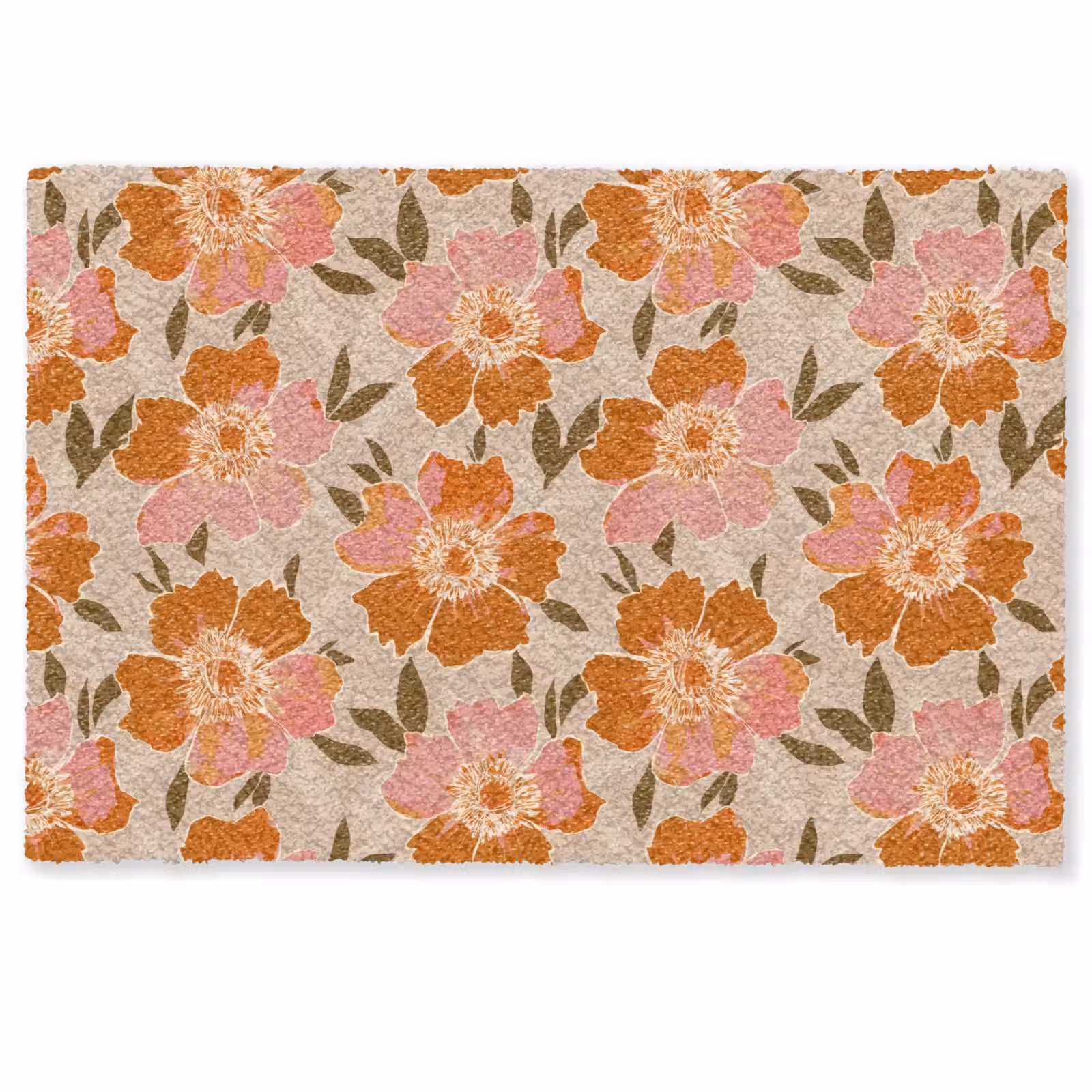 Deurmat - Bloemen - Motief - Retro — 1