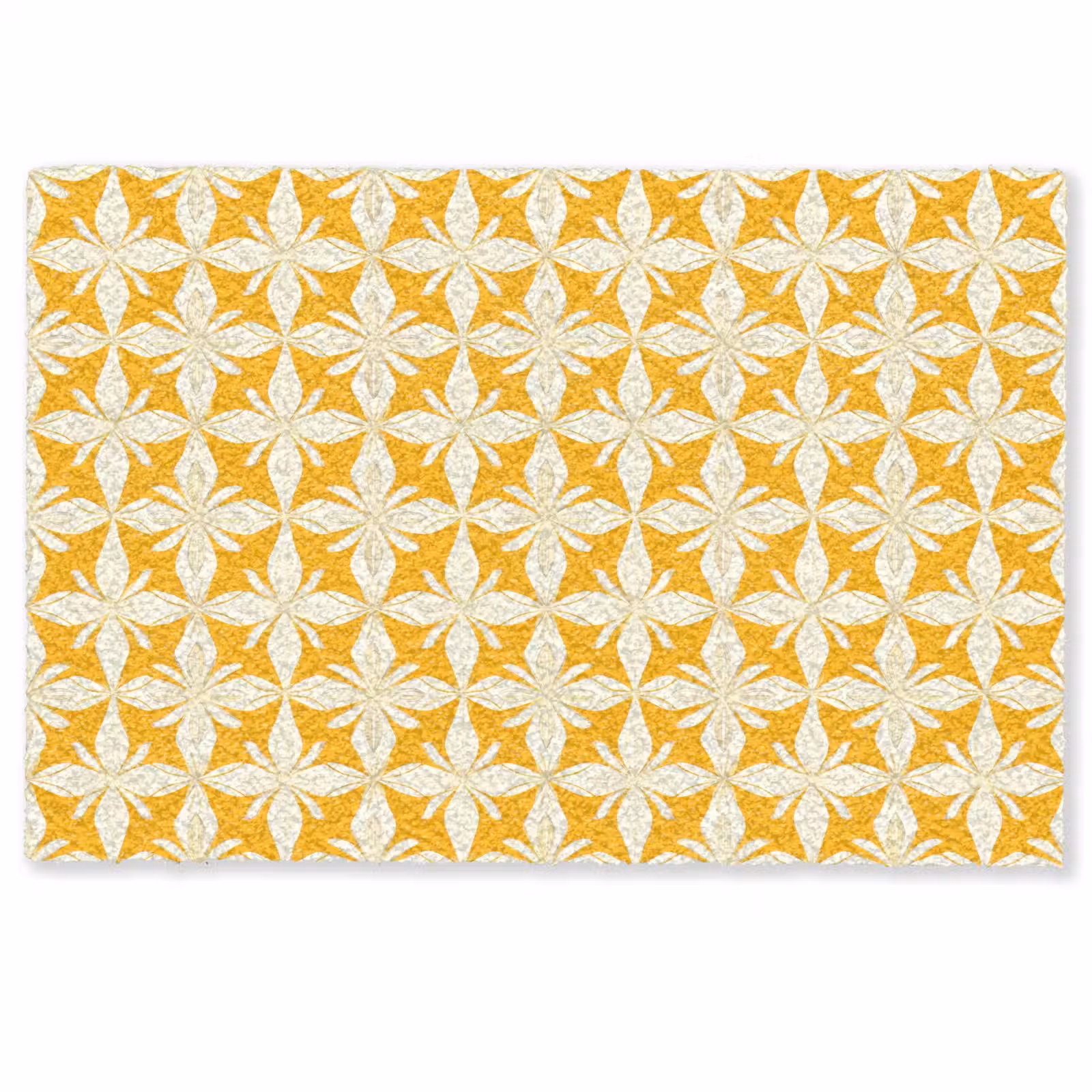 Deurmat - Patroon - Retro - Geel — 1