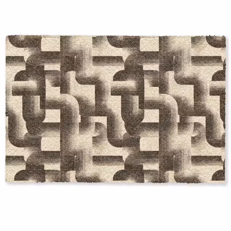 Deurmat - Abstract - Retro - Zwart — 1
