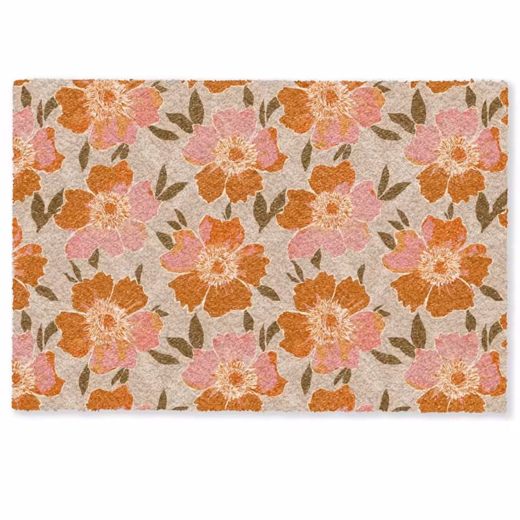 Deurmat - Bloemen - Motief - Retro — 1