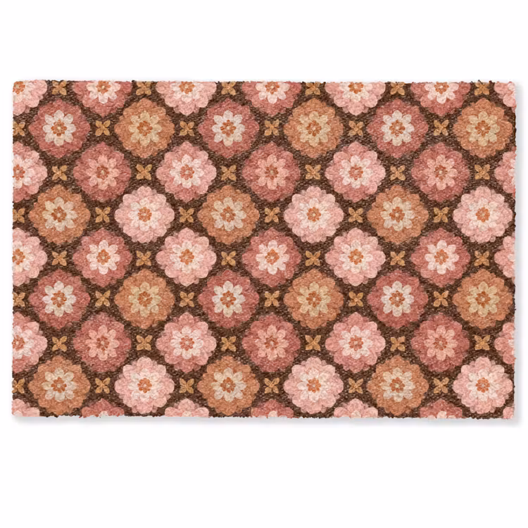Deurmat - Geometrisch - Bloemen - Kleurrijk — 1