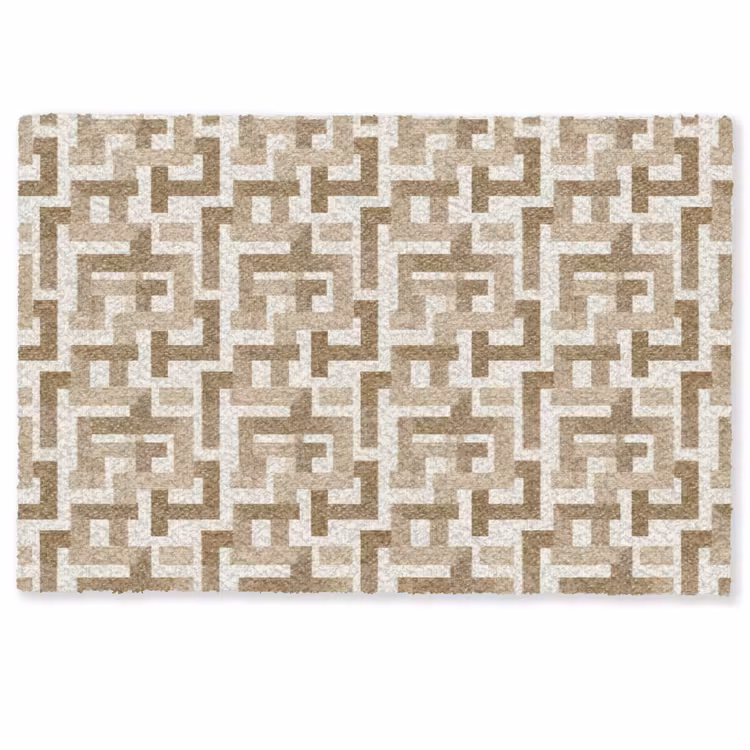 Deurmat - Geometrisch - Retro - Bruin — 1