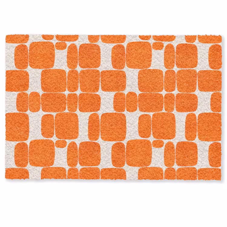 Deurmat - Patroon - Retro - Oranje — 1