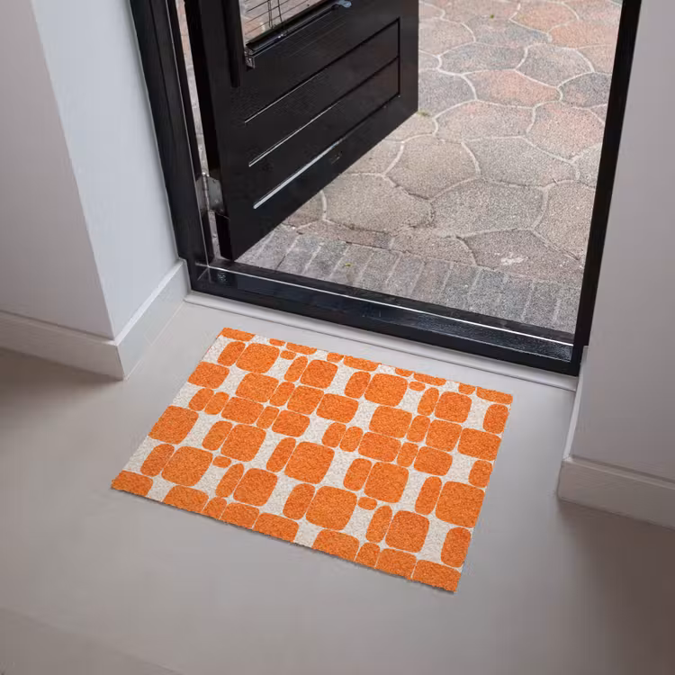 Deurmat - Patroon - Retro - Oranje — 4