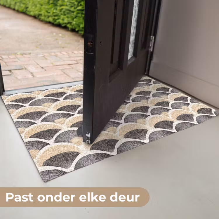 Deurmat - Waaier - Patroon - Zwart - Beige — 7