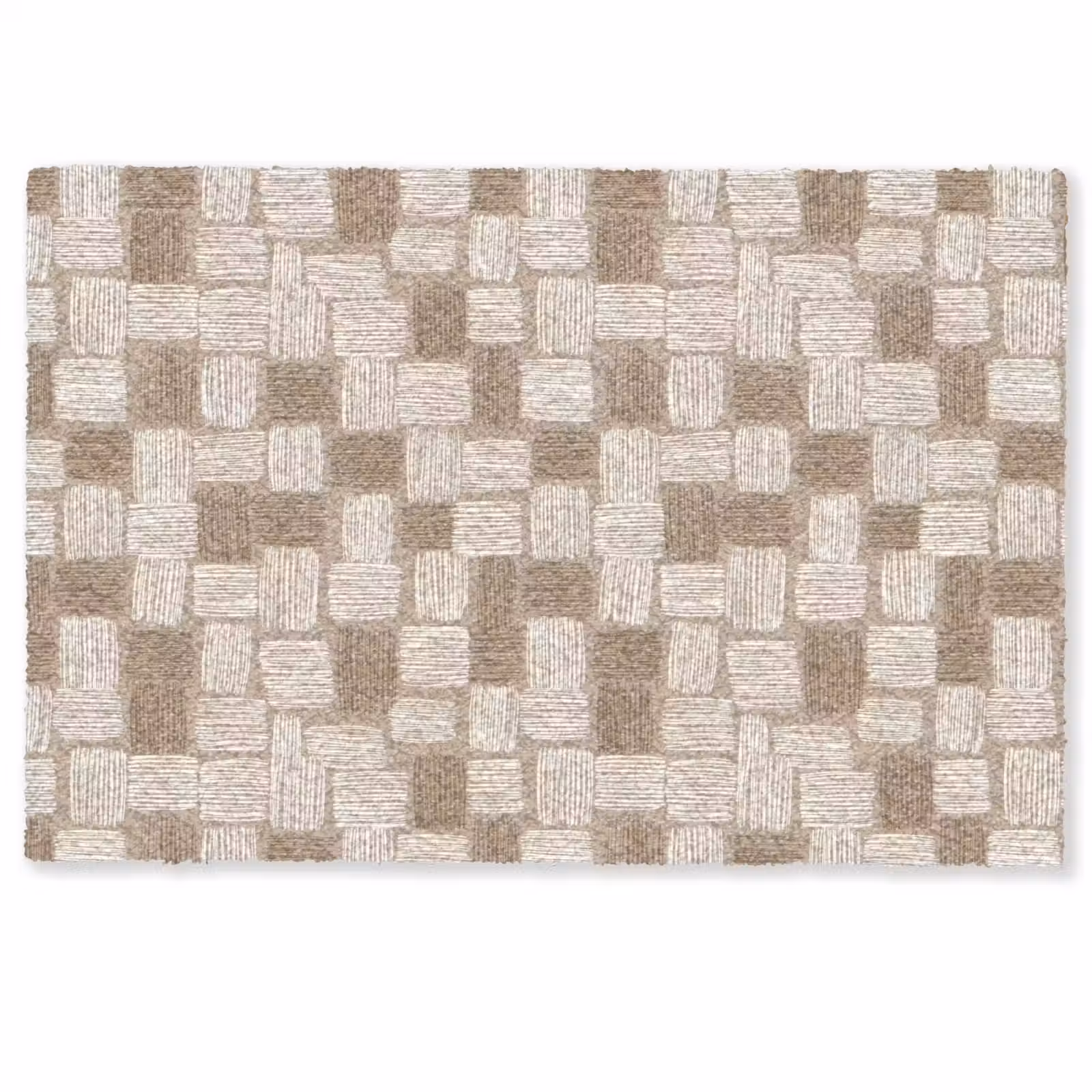Deurmat - Blok - Patroon - Bruin — 1