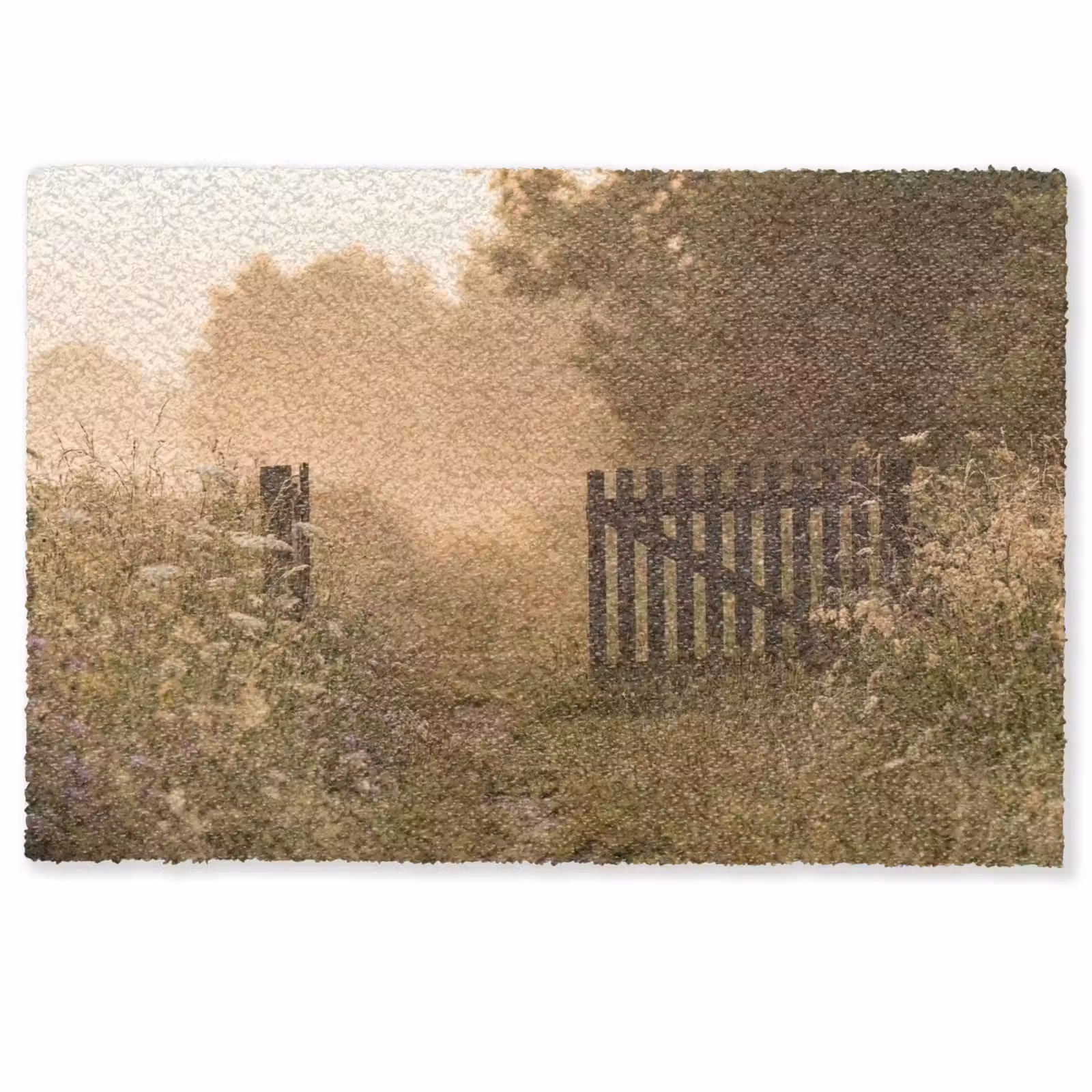 Deurmat - Hek - Natuur - Mist - Veld — 1