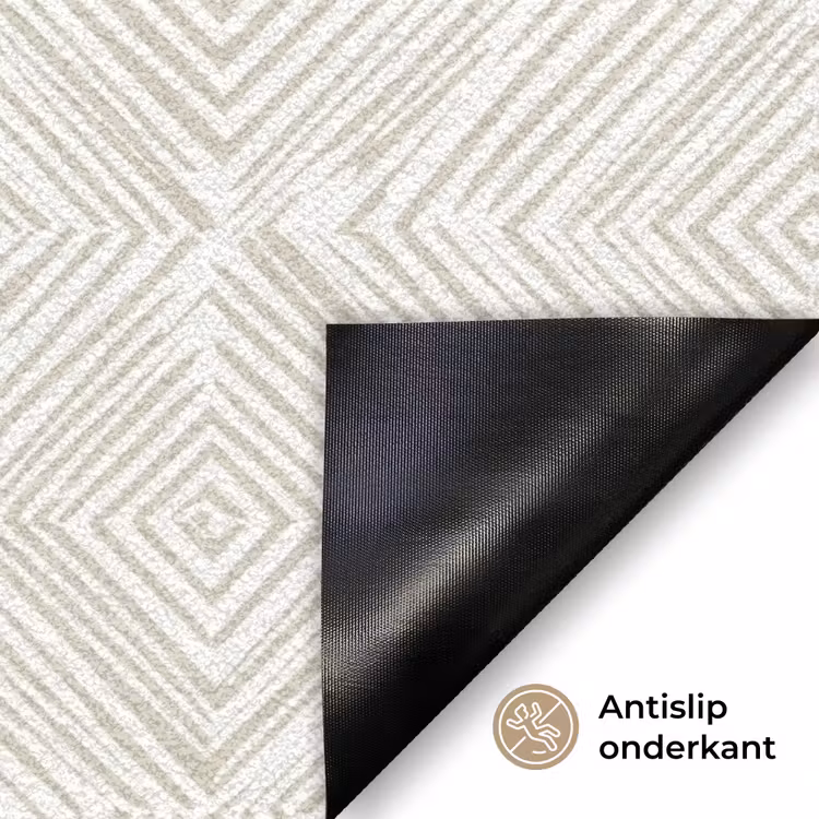 Deurmat - Abstract - Ruiten - Beige — 6