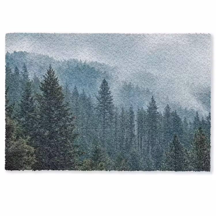 Deurmat - Naaldwoud - Bergen - Mist — 1