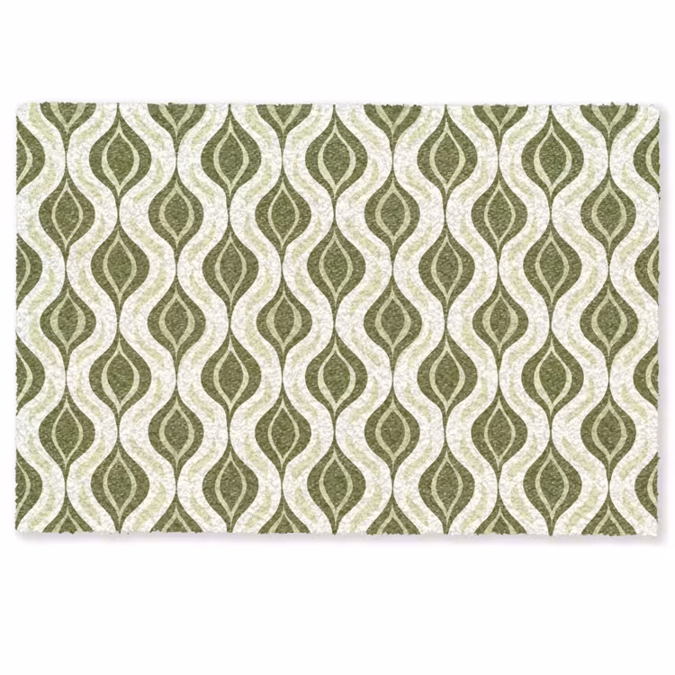 Deurmat - Patroon - Retro - Groen — 1