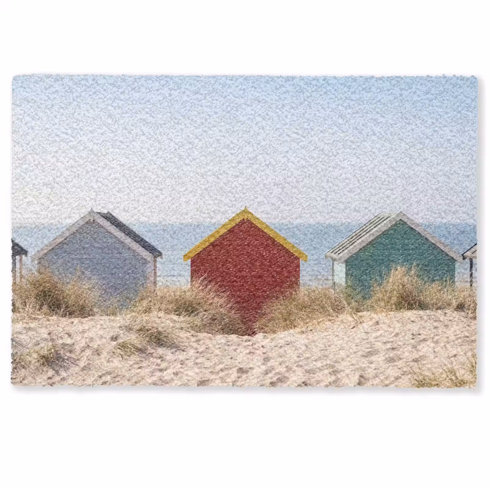 Deurmat - Strand - Huisjes - Kleurrijk - Duinen — 1
