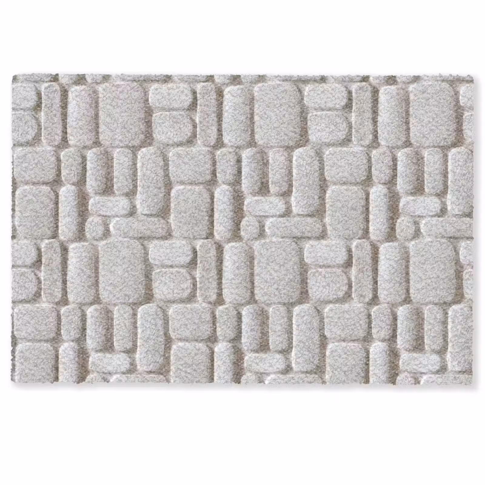 Deurmat - Reliëf - Structuur - Wit — 1