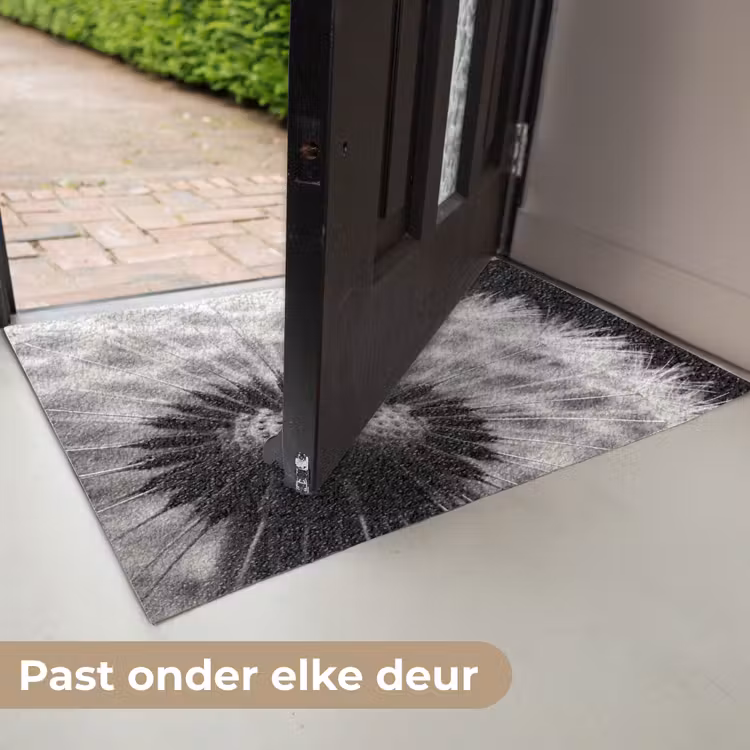 Deurmat - Paardenbloem - Zwart - Wit — 7