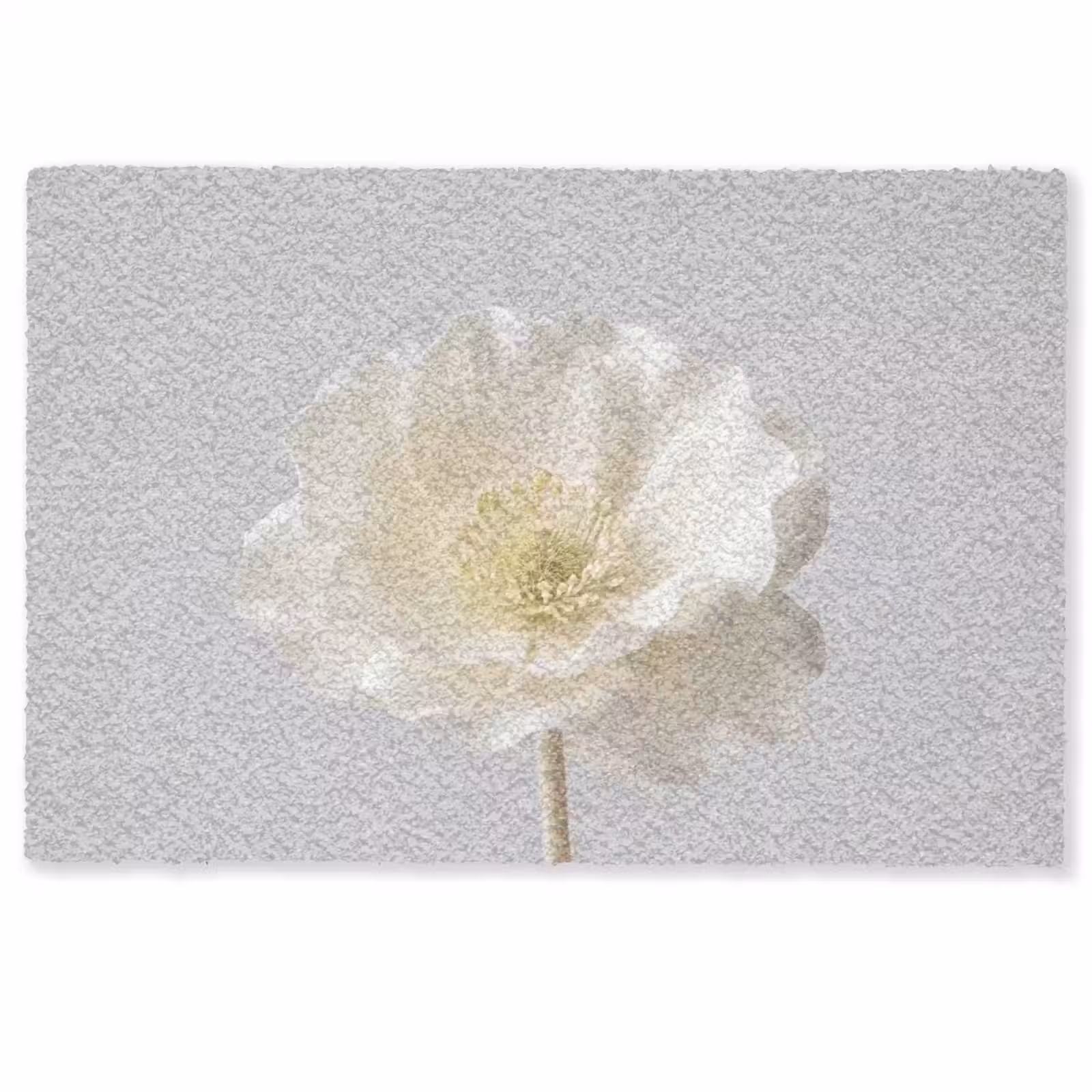 Deurmat - Bloem - Minimalistisch -Wit — 1