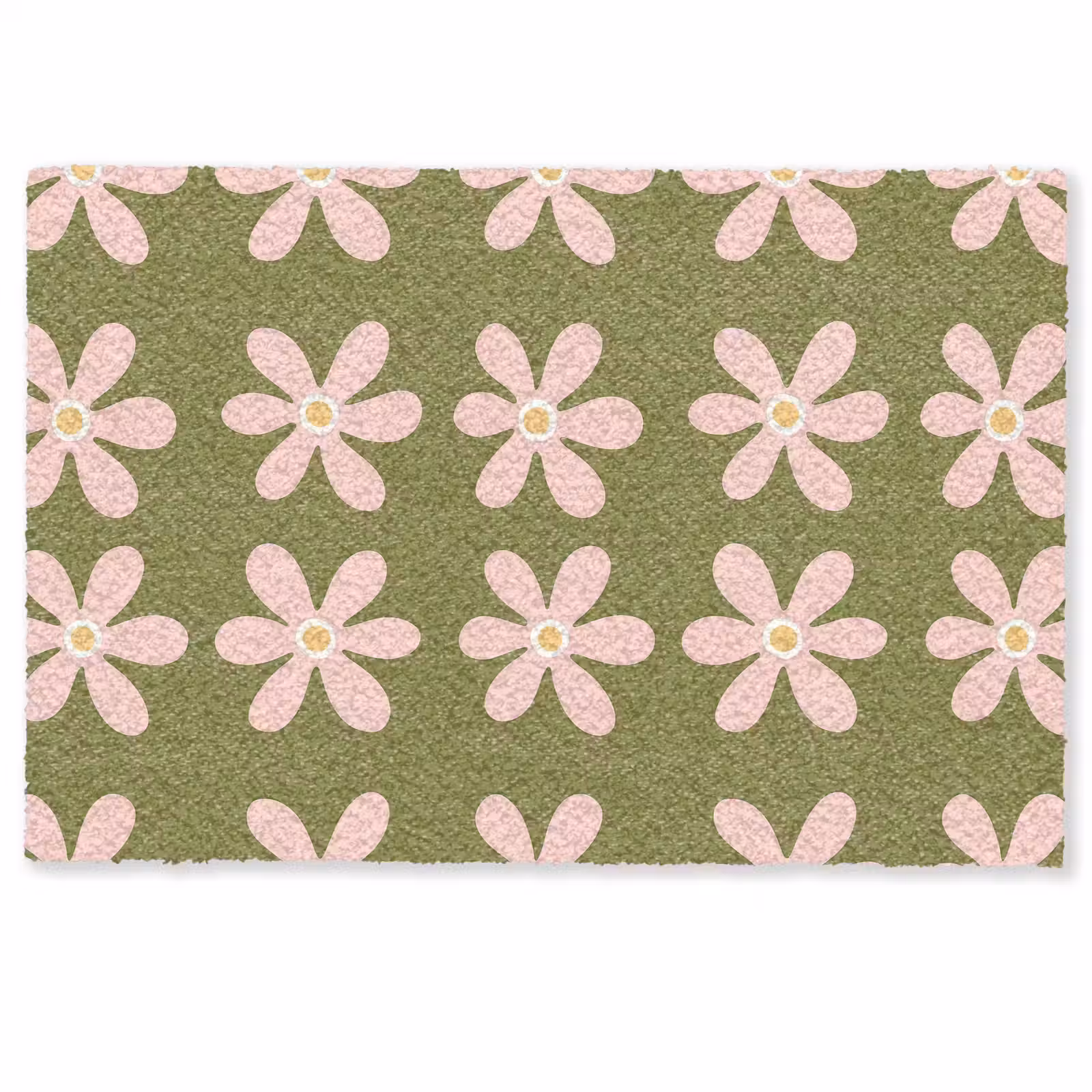 Deurmat - Bloem - Modern - Groen — 1