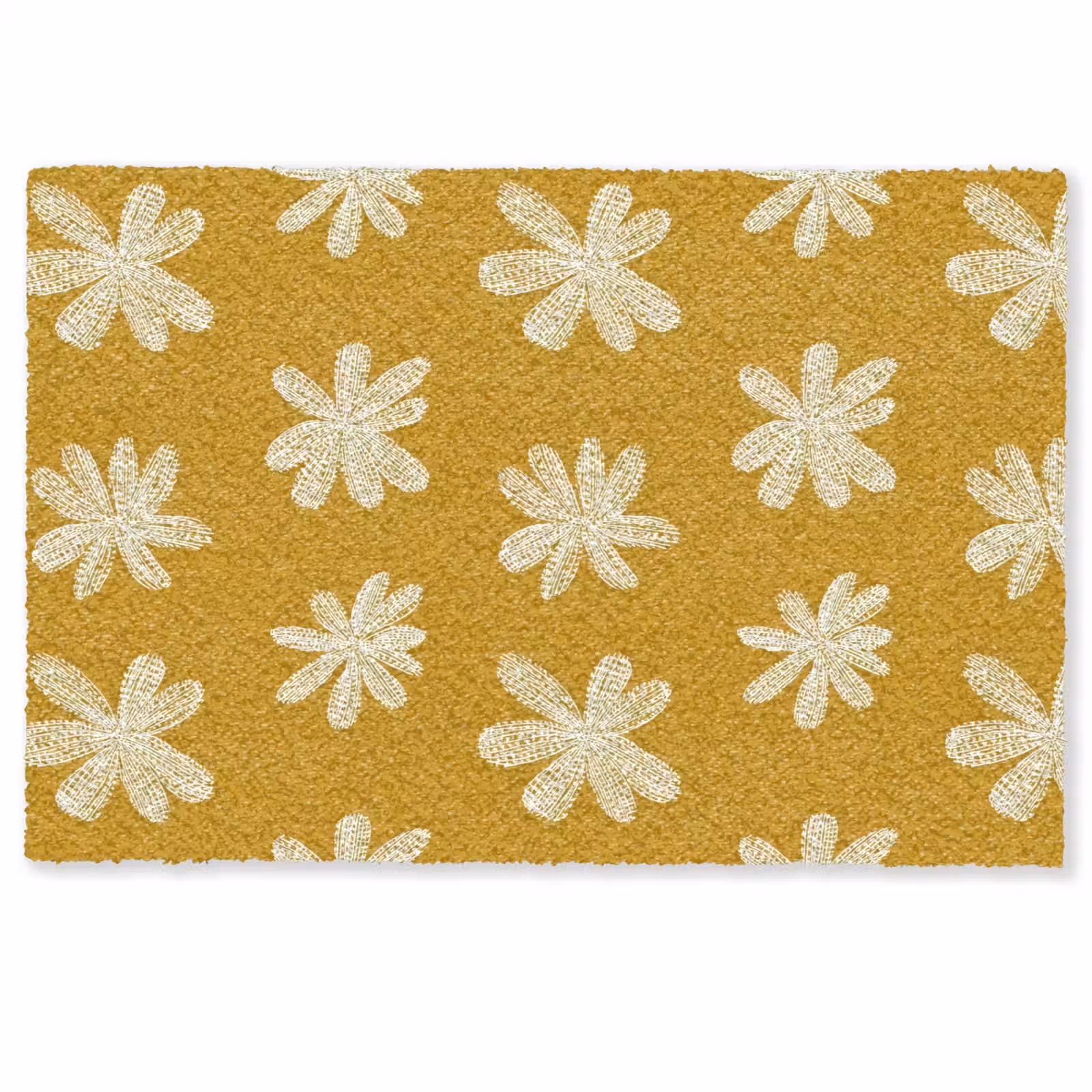 Deurmat - Bloem - Speels - Okergeel — 1