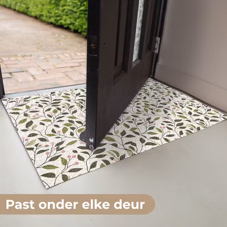 Deurmat - Bladeren - Bessen - Roze — 7