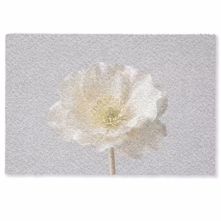 Deurmat - Bloem - Minimalistisch -Wit — 1