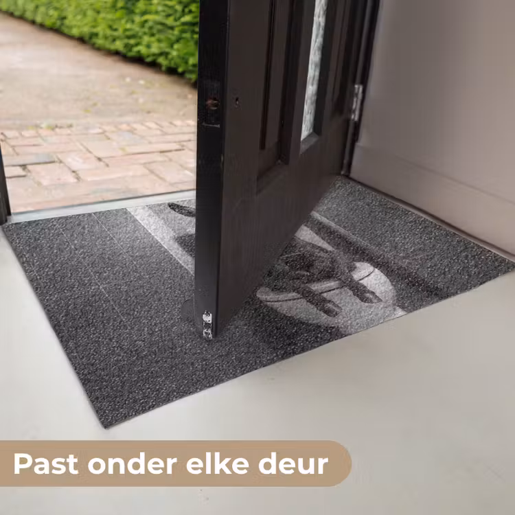 Deurmat - Ezel - Telefoon - Toilet - Zwart - Wit — 7