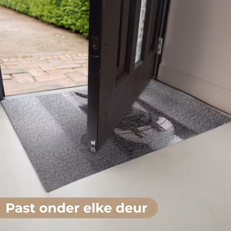 Deurmat - Ezel - Telefoon - Toilet - Zwart - Wit — 7