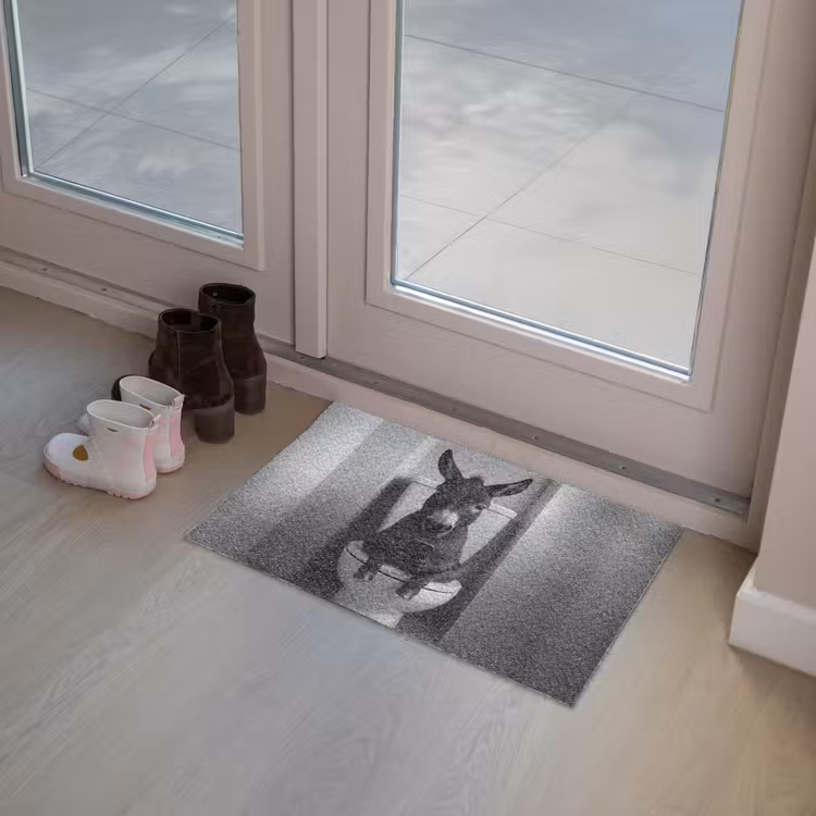 Deurmat - Ezel - Telefoon - Toilet - Zwart - Wit — 8