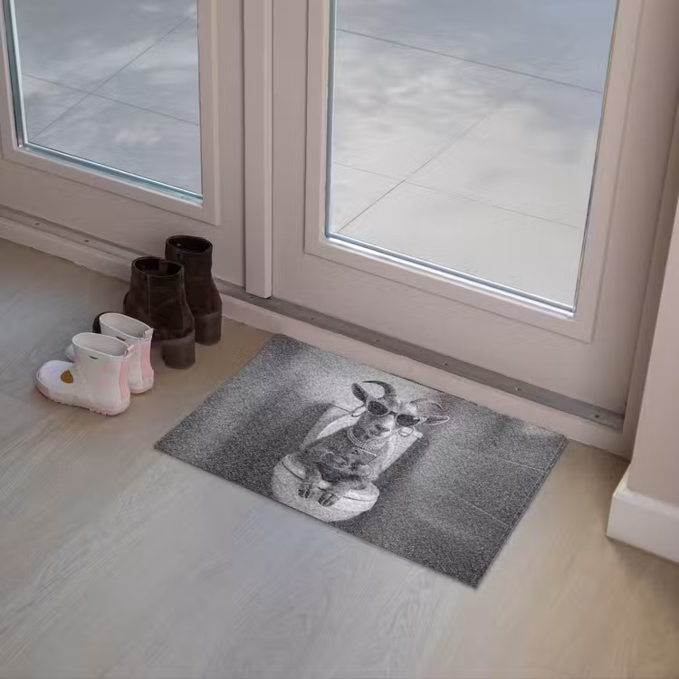 Deurmat - Geit - Telefoon - Toilet - Zwart - Wit — 8