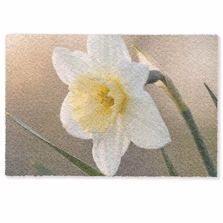 Deurmat - Narcis - Bloem - Minimalistisch — 1