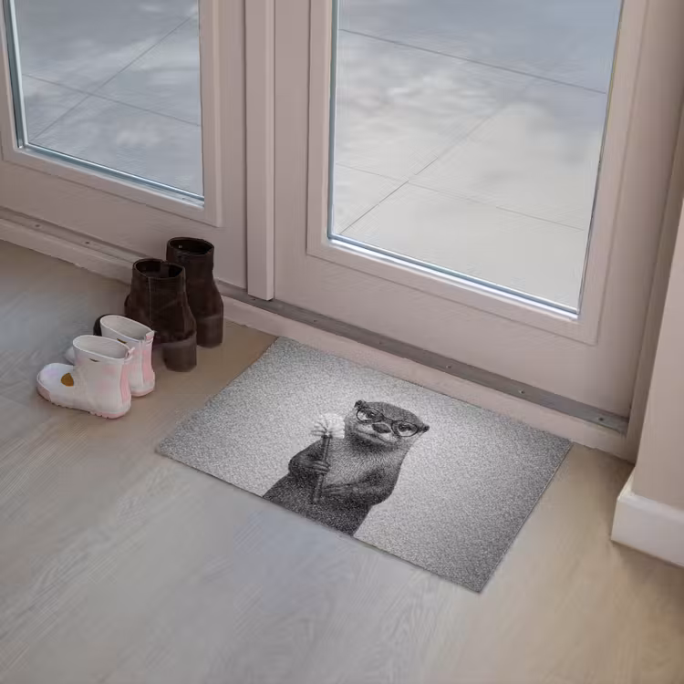 Deurmat - Otter - Wc-borstel - Bril - Zwart - Wit — 8