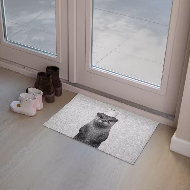 Deurmat - Otter - WC rol - Zwart - Wit — 8