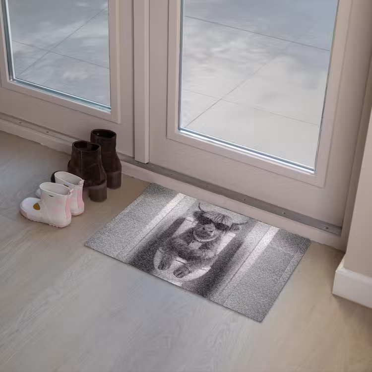Deurmat - Stier - Telefoon - Toilet - Zwart - Wit — 8