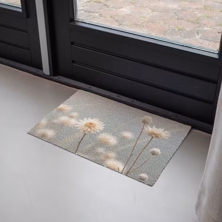 Deurmat - Strobloemen - Wit - Daglicht — 2
