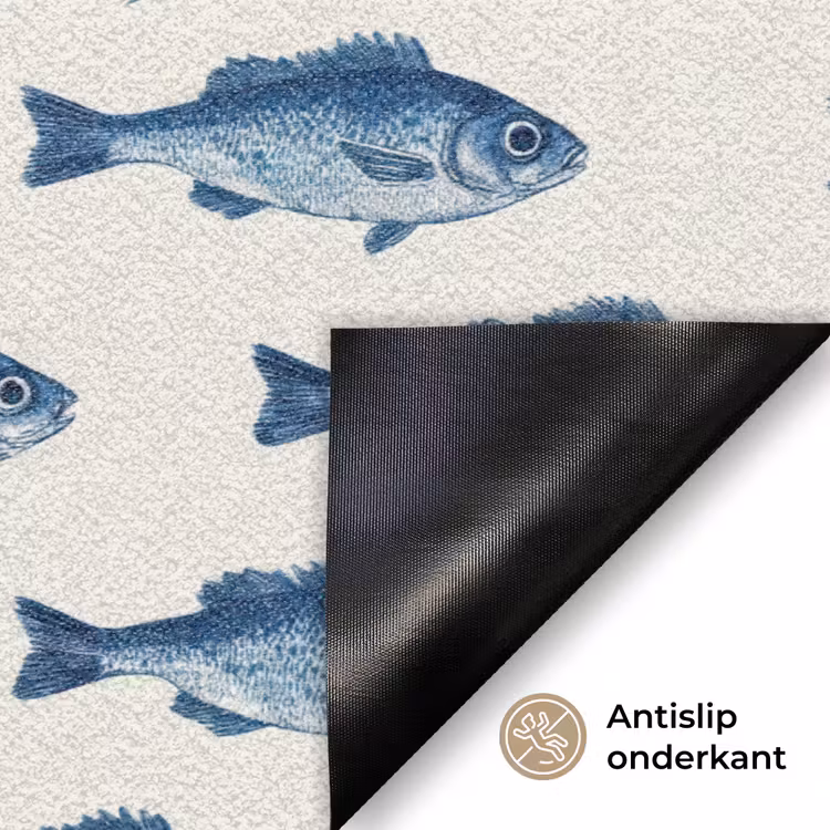 Deurmat - Vis - Patroon - Blauw — 6