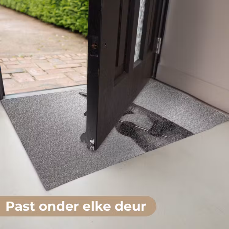Deurmat - Vos - WC-ontstopper - Zwart - Wit — 7