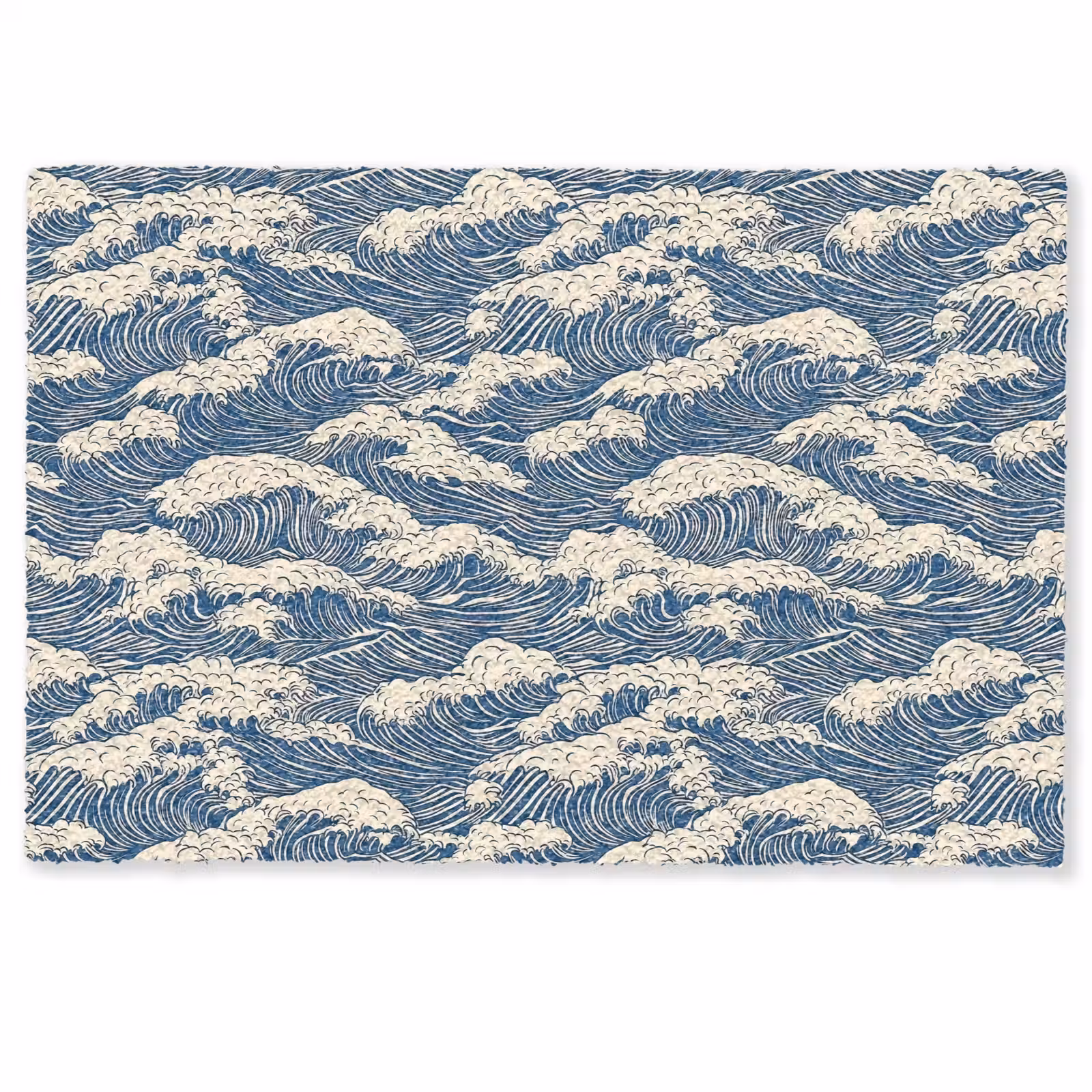 Deurmat - Golven - Klassiek - Blauw — 1