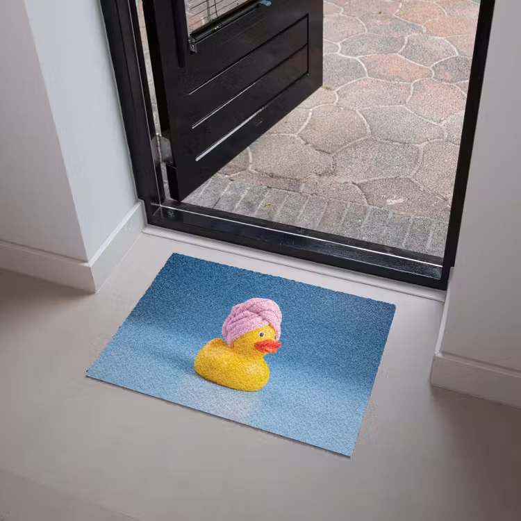 Deurmat - Badeend - Handdoek - Blauw — 4