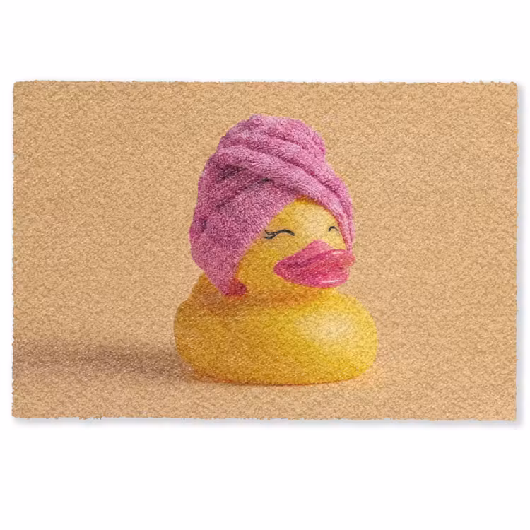 Deurmat - Badeend - Handdoek - Kleurrijk — 1