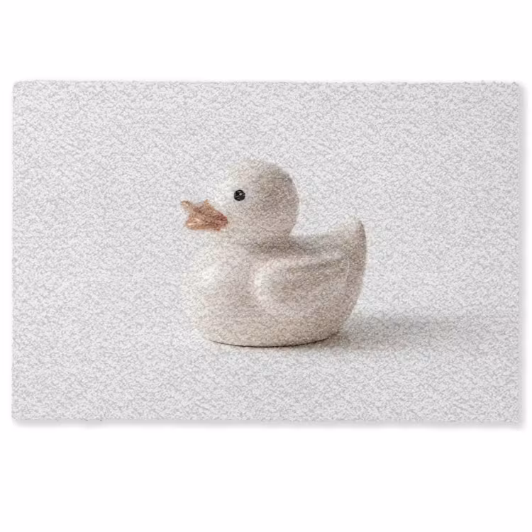 Deurmat - Badeend - Minimalistisch - Wit — 1