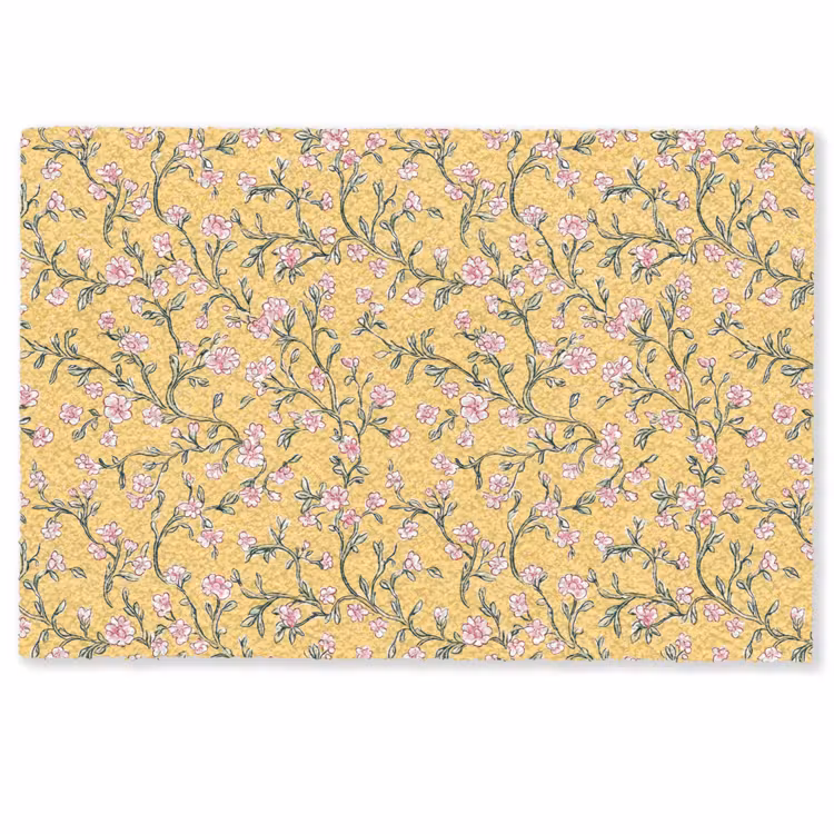 Deurmat - Bloemen - Motief - Geel — 1